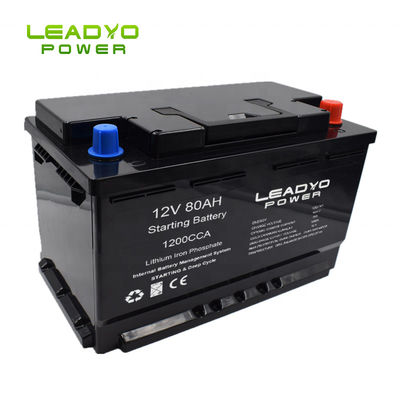 satın al Star-Stop Deniz Lityum iyon Pil 12v 80Ah CCA1200A Çatlama ve Derin Döngü Lifepo4 Tekne için Piller çevrimiçi üretim
