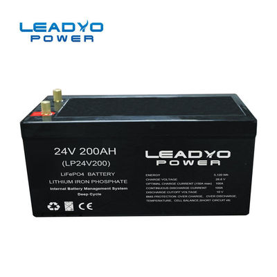satın al IP66 ABS Kasa Derin Döngü Lityum Pil Lityum Demir Fosfat Pil 24V 200Ah çevrimiçi üretim