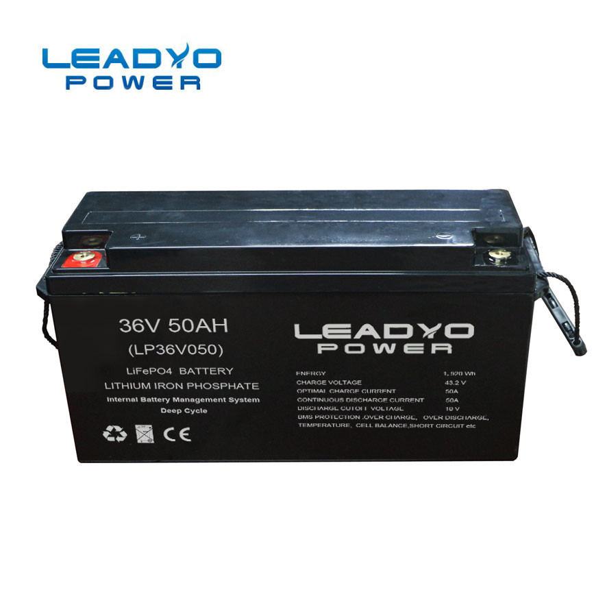 Customized 36 Volt Forklift Battery 50Ah LFP Lithium Ion Battery 480X170X240mm