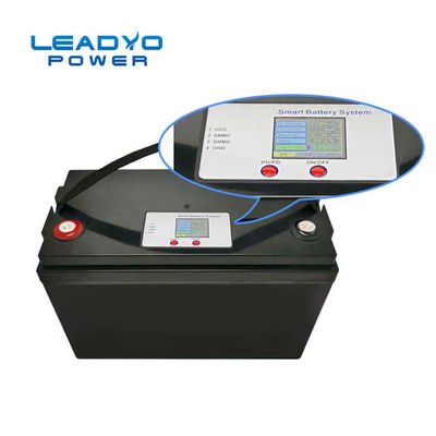 İyi fiyat LEADYO 12V 100ah Lityum Demir Fosfat Pil Lifepo4 Akıllı LCD Ekran çevrimiçi