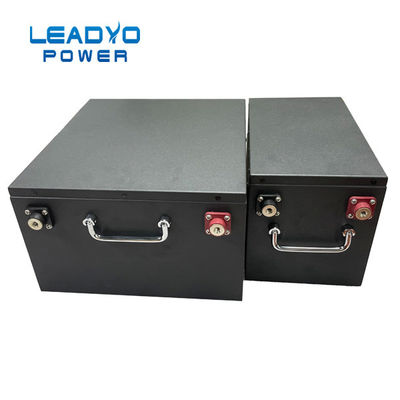 İyi fiyat Akıllı BMS ile 12V Lityum İyon Derin Döngü RV Pil Siyah Metal Kasa çevrimiçi