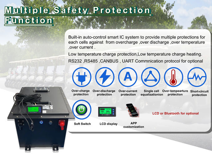 36v 100ah Leadyo Lifepo4 Golf Arabası Lityum Pilleri, 38.4v 100ah LFP Pilleri 1